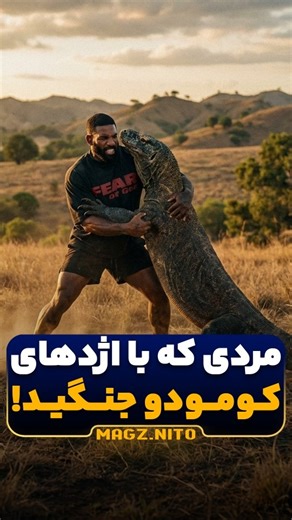‎مگزنیتو ☄️ | مجله ترند، خبر، حواشی‎ | ‎مردی که با اژدهای کومودو جنگید! هیچ‌کس جرأت کارایی که این مرد می‌کنه رو نداره. مایک هالستون، ماجراجوی آمریکایی، با خطر زندگی می‌کنه؛ از ببر...‎ | Instagram
