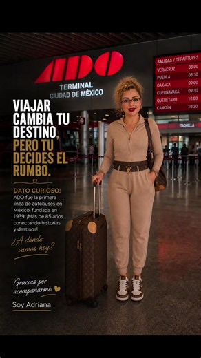 🚌 Viajar no es solo cambiar de lugar… es comenzar una nueva historia. Hoy visité la Terminal ADO de la Ciudad de México, una de las empresas de transporte más importantes del país, conectando a millones de personas desde 1939. ✨ ¿Sabías que ADO revolucionó los viajes por carretera en México y fue pionera en ofrecer rutas que acercaron al centro del país con el Golfo y el sureste? Gracias a ello, miles de familias, turistas y trabajadores pudieron recorrer México de una forma más segura y cómoda