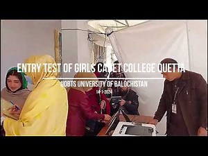 Entry Test of Girls Cadet College, Quetta