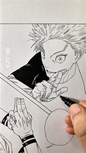 Drawing Gojo vs Sukuna - Jujutsu Kaisen #shorts