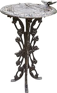 Oakland Living Butterfly Dragonfly Bird Bath, Antique Bronze