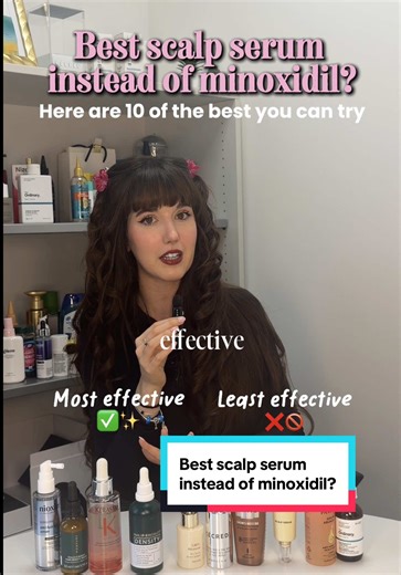 Best scalp serum instead of minoxidil? #scalpserum #hairgrowth #femalepatternhairloss