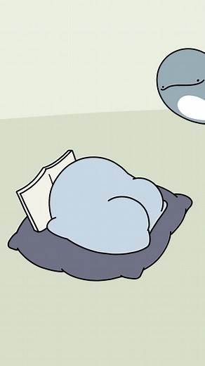 親子イルカのイラストアニメ