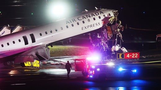 Two dead and dozens injured after plane collides with fire truck at LaGuardia Airport
