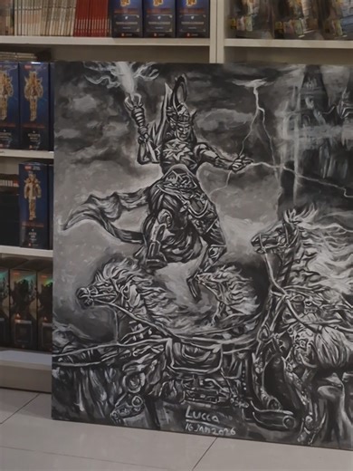 Finaly i finished it mom. thank you!. Barathayuda war painting 150x100cm acrylic paint on canvas. #painting #art #fyppppppppppppppppppppppp #4u #sketch