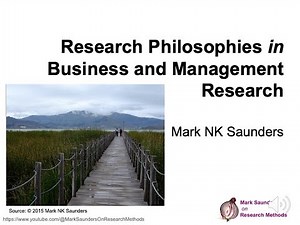 Research philosophies in Business And Management