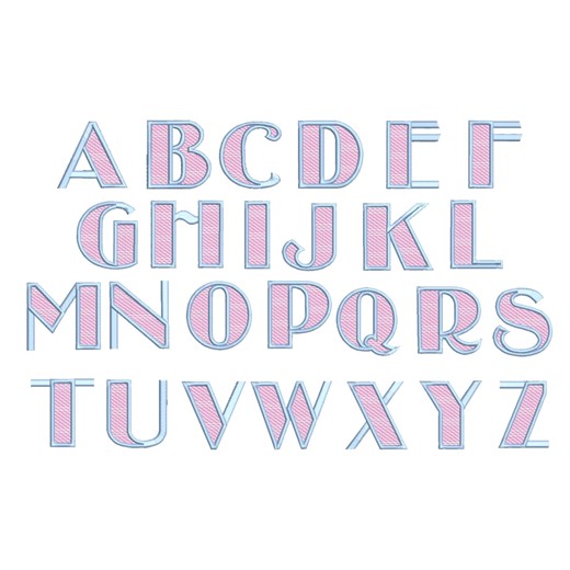 Jalousie Mylar Embroidery Font, 7 Size, A-Z Sorted, 2 Color Machine Embroidery Alphabet, Sketch Embroidery Script Font, BX File Included - Etsy