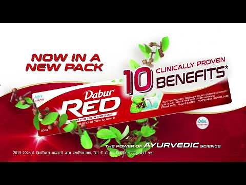 Dabur Red Toothpaste – New Pack with 10 Clinically Proven Benefits!