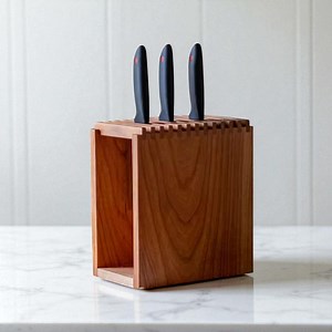 Solid Wood Japanese Knife Block: Minimalist Kitchen Organizer - Etsy