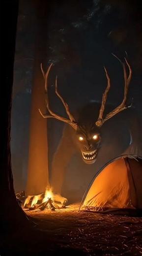 Terrifying Forest Monster Appears During Camping in the Dark Woods!