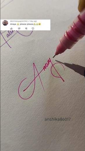 How to make a sign letter A? #Anaya signature style