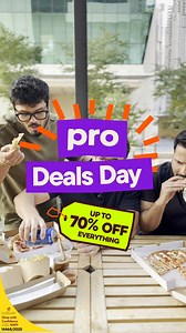 It’s officially Pro Deals Day!💜 Restaurants and talabat mart🍔🛒 It’s for today only. Yalla, tag the squad and secure the bag before it’s gone! 🛍️✨ اليوم يوم عروض البرو! يعني خصومات توصل لين 70٪ على كل شي.. مطاعم وطلبات مارت 🍔🛒 العرض اليوم وبس!⏳ يلا، منشنوا الربع واطلبوا الحين! 🏃 #talabatqa | Talabat