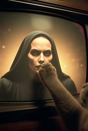 Nuns scares cat away.