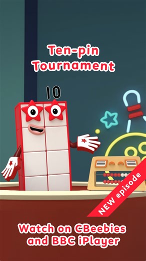Ten-pin Tournament 🎳 The Numberblocks have a bowling championship, but which team is going to win the trophy? Their friend Rekenrek adds up the scores! 🏆 Watch the entire series on BBC iPlayer! 🚀 #numberblocks #cbeebies #bbc #iplayer #earlyyearseducation #mathsforkids #newseries #earlyyearsmaths | Numberblocks