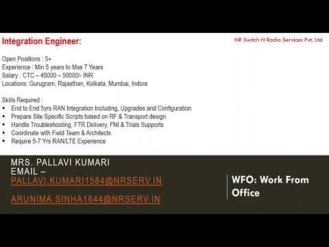 RAN Integration Engineer Jobs || 03122025 #Jobs #Telecom #rf