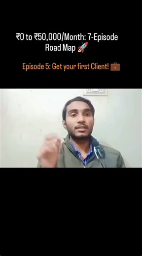 Himanshu | Mindset & Growth on Instagram: "Episode 5: Get your first Client! 💼🚀 Having the right skills is only half the battle; the real game is knowing how to approach the right people! 📉 In today’s episode, I’m revealing 3 secret methods that work 100% for beginners to land their first project. 💎 Want my "Client-Winning Pitch Script" for FREE? 🔗 1️⃣ FOLLOW @himanshu._.talks ✅ 2️⃣ COMMENT 'CLIENT' below! 👇 I’ll DM you the exact template you can use to reach out to any brand or founder to