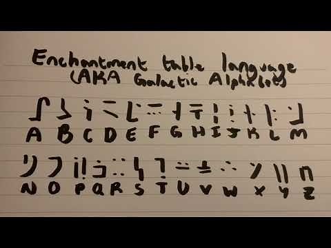 How to write in the enchantment table language