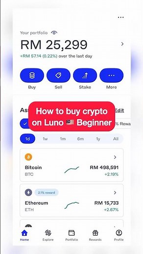How to buy crypto on Luno as a beginner 🇲🇾 #cryptomalaysia #luno #lunomalaysia #crypto #ringgit