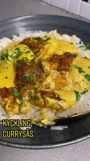 Kyckling med currysås – enkelt recept