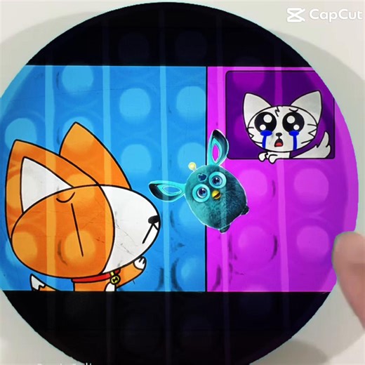 #capcut fidget toy poppet Dixie cat crying, drop Furby corgi harny
