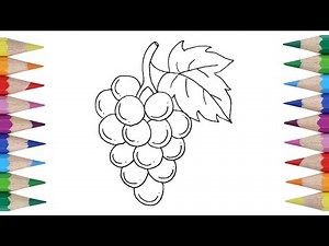 How to Draw Grapes | Easy Step by Step Drawing Tutorial