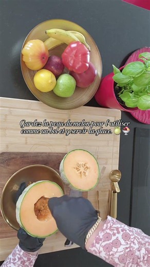 ✨️🍈 Glace au melon : une douceur fruitée, rafraîchissante et délicieuse, parfaite pour se régaler✨️