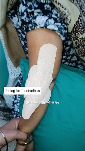 Taping for Tennis elbow |Taping|physiotherapy #shorts