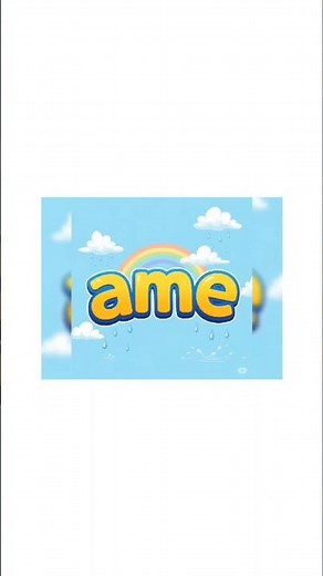 Learn long "a"sounds and ame words family.