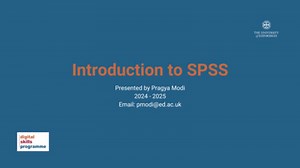 Introduction to SPSS - February 2025