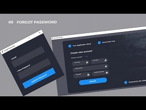#5 Forgot Password | Python Tkinter Modern Login And Registration Form GUI | Change Password Page