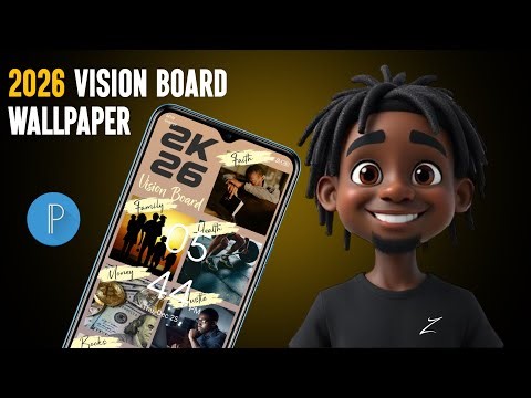 How to Design a 2026 Vision Board Wallpaper in PixelLab | Step-by-Step Tutorial