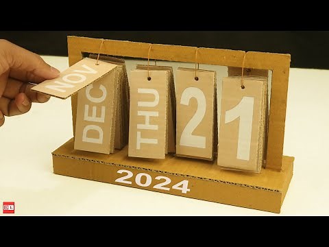 CARDBOARD DESK CALENDAR | New Year Calendar 2024 | Cardboard Craft Ideas