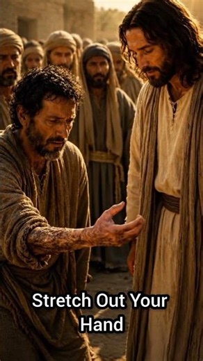 Stretch Out Your Hand" — Mark 3:5 ✝️ 🔥#miracle #biblestories #shorts