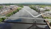The famous Infinity Bridge located in Thornaby Stockton-on-Tees in...
