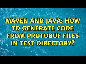 Maven and java: how to generate code from protobuf files in test directory?