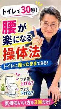 【腰痛改善】トイレに座ったままできる腰痛改善体操 PART1