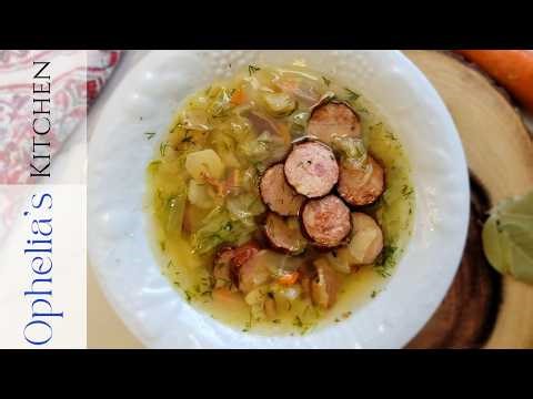 Traditional Sauerkraut & Sausage Soup (Polish Kapusniak)