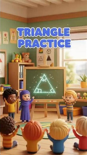 Learning the Triangle Shape | Easy 3-Sided Shape for Kids #kidlearning #shapesforkids #earlylearning