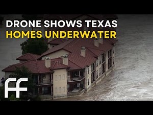 Georgetown Flooded: Drone Shows Texas Homes Underwater | Factual Flow
