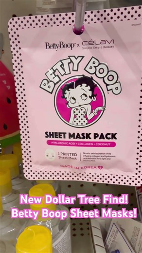 Dollar Tree New Betty Boop Sheet Masks
