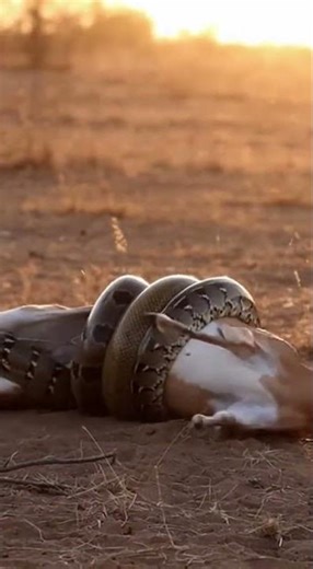 Will the giant python devour the helpless explorer trapped in jungle #wildlife #python #nature