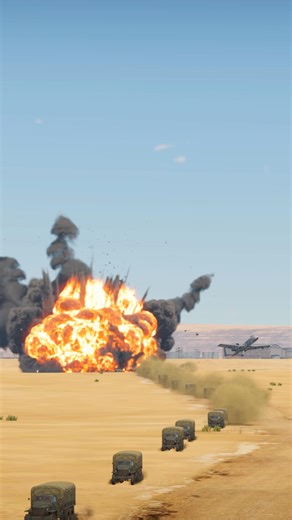 Gaming Zone on Instagram: "Massive Desert Airstrike Turns Convoy Into Fireball in Seconds"