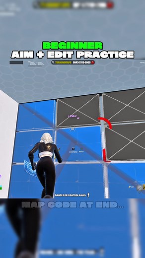 Beginner Aim and Edit Practice in Fortnite