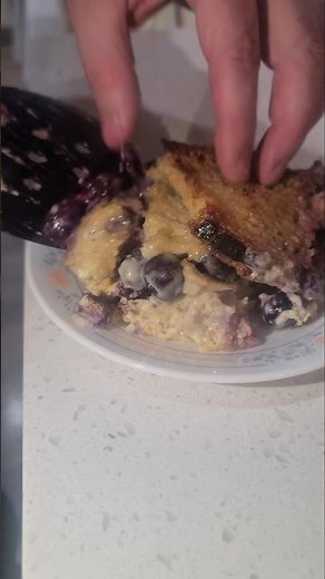 blueberry bread pudding from Chef John #shorts #recipe