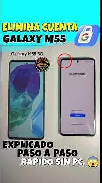 Quitar, Eliminar, Desbloquear Cuenta Google Samsung A55, M55 Etc... Sin Computadora - Metodo 2025