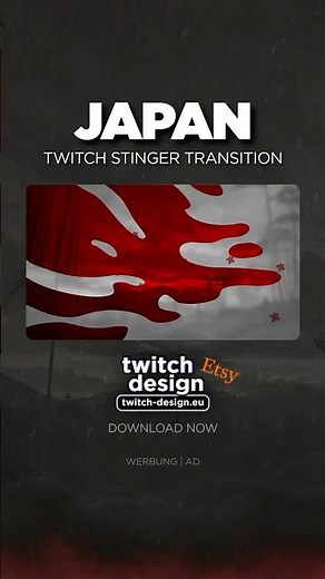 Animated Japan Twitch Stinger Transition Overlay for Streamers #twitch #streamer #japan