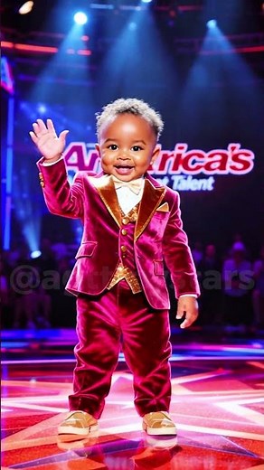 2-Year-Old in a SUIT Waves on AGT! 😎 #MiniBoss