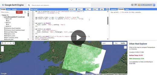 #googleearthengine #javascript #earthengine #remotesensing #spatialanalysis #techforgood #smartcities | Dhruv Patidar