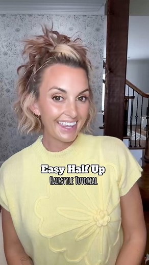 Today’s Easy Half Up Bob Hairstyle Inspo 🩷 #bobhairstyles #halfuphalfdownhairstyle #hairstyletutorial | Who What Kare