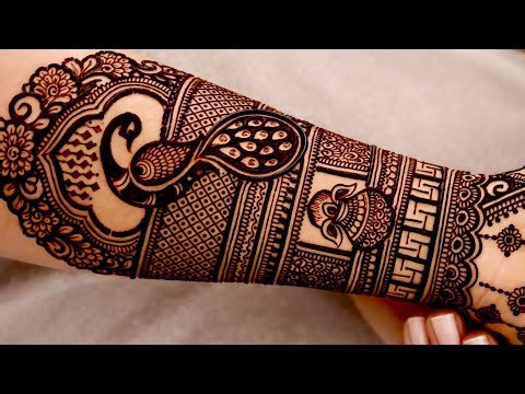 Most trending Peacock Bridal Mehndi Design Ever 😍 | Latest Dulhan Mehandi by Aaru Mehndi